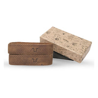 Trip Machine, leather handlebar grip wraps - Tobacco Perorated